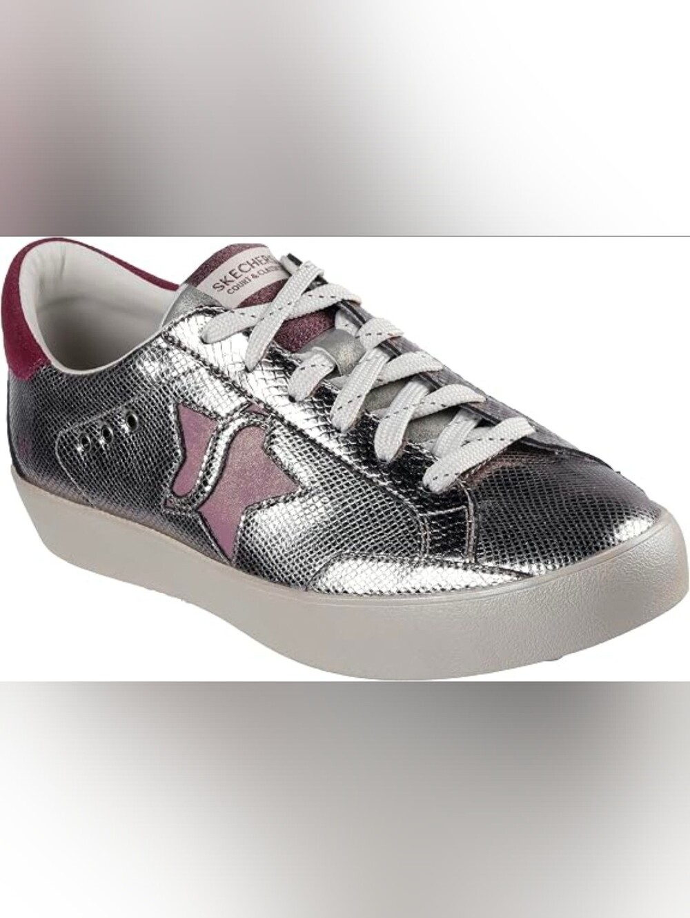 Fun silver star-print sneakers GUC